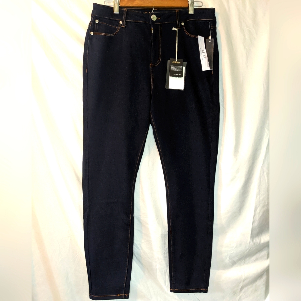 Tahari Kelly Mid-Rise Skinny Jeans, 14W